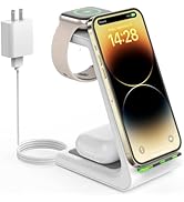 Wireless Charging Station for Apple - 3 in 1 Wireless Charger Stand Dock Watch and Phone Charger ...