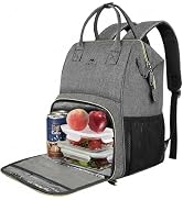 MATEIN Lunch Backpack for Women, 15.6 Inch Laptop Backpack with Lunch Compartment, Lightweight Wo...