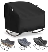STARTWO Outdoor Papasan Rocking Chair Cover, Patio Furniture Covers Waterproof adapter for Egg Ro...