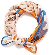 RIIQIICHY 100% Pure Mulberry Silk Scarf Head Scarf for Women Square Hair Wrapping Satin Scarves N...
