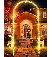 Lomotech Christmas Light Arch - 9.5Ft 460 Leds Iron Pole Archway 8 Modes Waterproof Christmas Lig...
