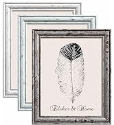ELSKER&HOME 8x10 Picture Frame Set of 3, Rustic Farmhouse Distressed Retro Style Photo Frame, Hor...