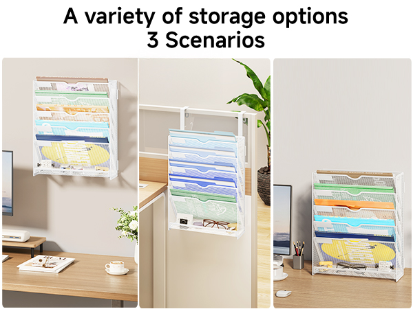 A variety of storage options