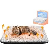 Self Warming Pet Bed for Cats & Dogs, Heated Pet Mat, 2.0 Upgraded Dual-Layer Thermal Foil Heatin...