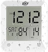 BXF SPORTS Digital Shower Clock Waterproof,Bathroom Extra Large LCD Screen Wall Clock Timer,Count...