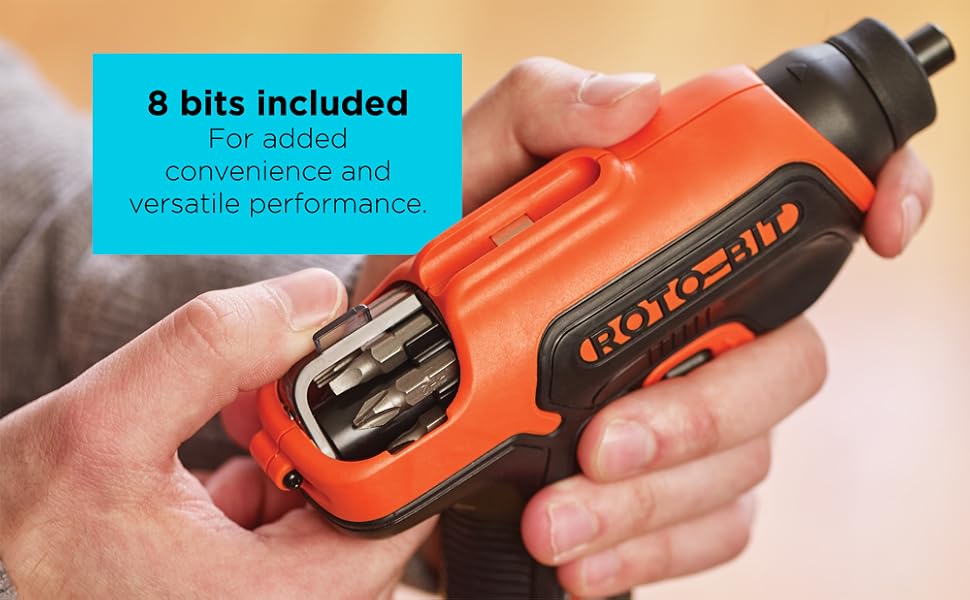 8 bits included for added convenience and versatile performance