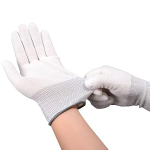 work gloves, gloves medium,protective gloves,ehdis nylon white working gloves,household gloves