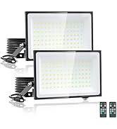 Onforu 100W Dusk to Dawn LED Outdoor Flood Light with Timer, 9000LM Adjustable Brightness Work Li...