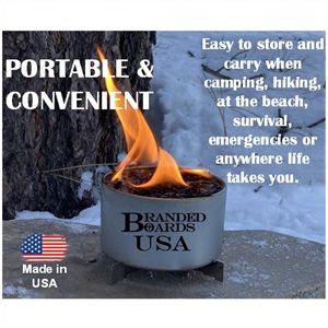 Bushcraft campfire portable can bonfire city radiate smores camping beach hiking pool party backyard