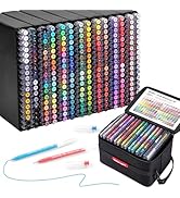 Joyask Gel Pens For Coloring, 252 Pack Colored Pens for Black Paper & White Paper, 0.6MM Fine Poi...