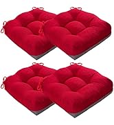 MAGIC ELEPHANT Chair Cushions for Dining Chair, Shredded Memory Foam Kitchen Chair Cushions Set o...