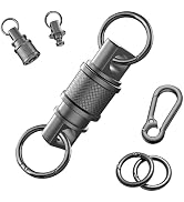 TAGUKIOO Quick Release Keychain with Detachable Key Rings-Heavy Duty Retractable Key Chain Clip f...