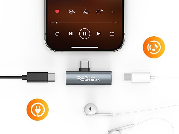 usb c audio and charging adapter