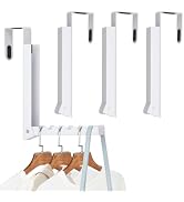 twinklemon 4PCS Over The Door Hanger Folding Over The Door Clothes Drying Rack Folding Hanging Co...
