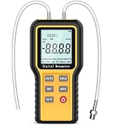BTMETER Manometer Gas Pressure Meter, Dual Port Manometro Pressure Differential Gauge Check Air F...