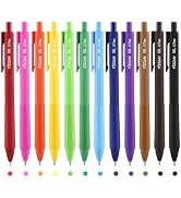 YISAN Colored Gel Pens,12 Pcs 0.7mm Fine Point Retractable Pens with Quick-Dry Ink - Smooth Writi...