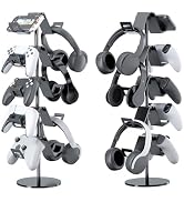 Qpfctwil Controller Stand,5 Tier Controller Headphone Holder for Universal Headsets and Controlle...