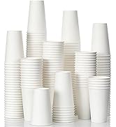 AOZITA [230 Pack 16 oz Disposable Paper Coffee Cups, White Paper Hot/Cold Beverage Drinking Cup f...