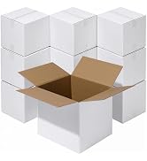 8x8x8" White Shipping Boxes, 10-Pack, Heavy-Duty Corrugated Mailer Boxes for Small Business, DIY ...
