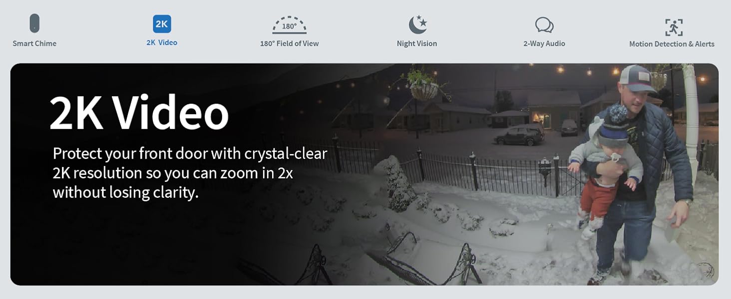 2k video protect your front door with crystal clear 2k resolution arlo