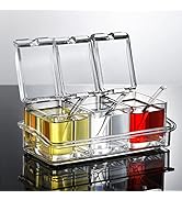 Clear Seasoning Box,V·RESOURCING 3 Pieces Seasoning Rack Spice Pots Storage Container for Spice ...