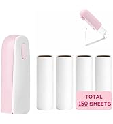 Mini Lint Roller with 150 Sheets, Travel Size Portable Lint Roller Compact Pet Hair Remover with ...