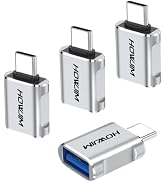 HOWJIM USB C to USB Adapter 4 Pack,10Gbps Data Transfer Fast Charging | USB C Male to USB 3.2 Fem...