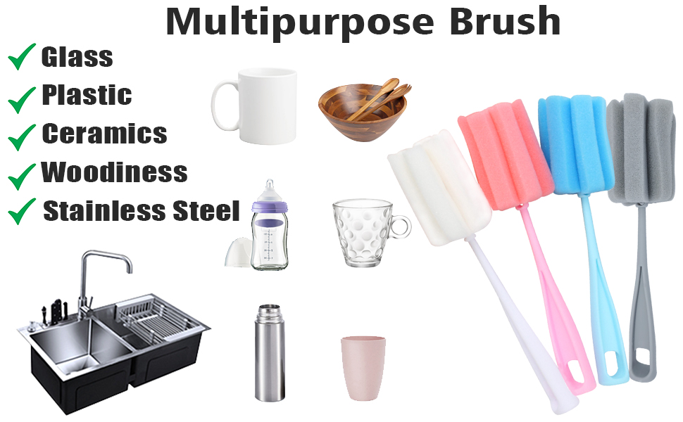 Cup Cleaning Brush Vacuum Cup Sponge Brush Cup Clean Bottle Brush Replacement Sponges