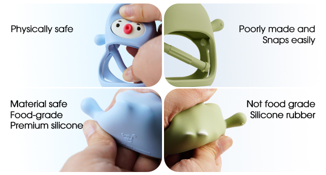Food grade silicone baby teether
