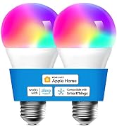 meross Smart Light Bulb, Smart WiFi LED Bulbs Compatible with Apple HomeKit, Siri, Alexa, SmartTh...