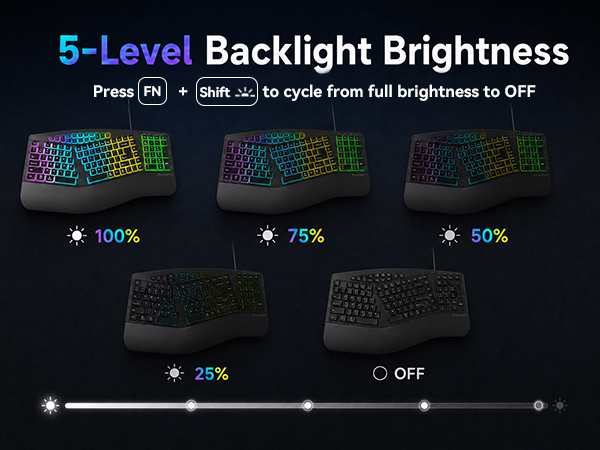 5 Brightness Levels