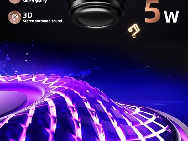 Bluetooth Speaker with HD Sound and Lights, Portable Wireless, Long-lasting battery life, TWS