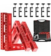 Corner Clamp for Woodworking, 90 Degree Clamp with Box, Right Angle Clamp Woodworking Tools, 4 Pa...