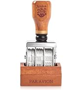 Roller Date Stamp, DIY Day Month Year Stamper for 2026-2037, Natural Wood Color Roller Stamp for ...