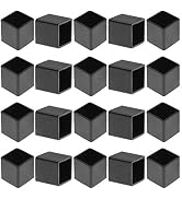 Bonsicoky 20Pcs Square Furniture Leg Caps 3/4" x 3/4" (20 x 20mm), Anti-Slip Rubber Chair Leg Cap...