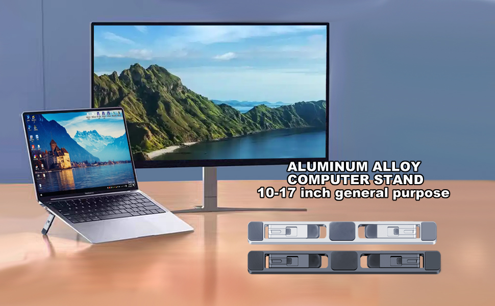 Aluminum laptop stand