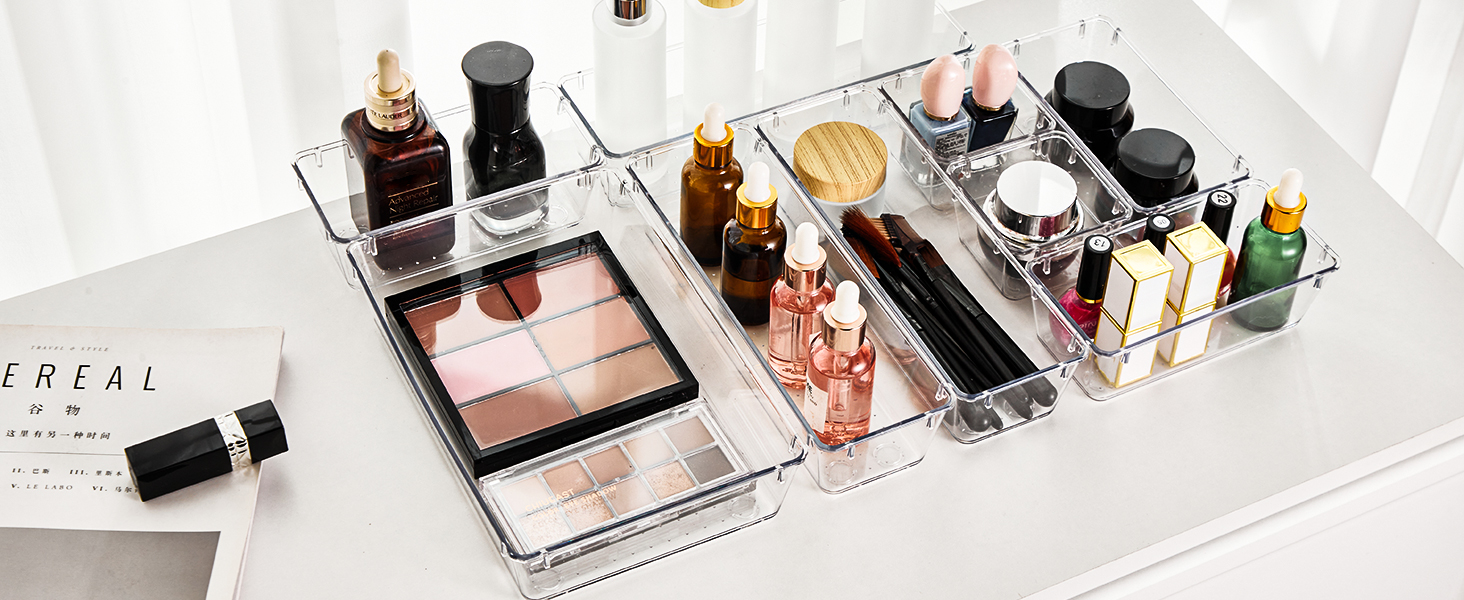 clear drawer organizers