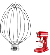6 Wire Whisk Attachments Compatible with KitchenAid 5-6Quart Mixer, Bowl Lift Stand Mixer Accesso...