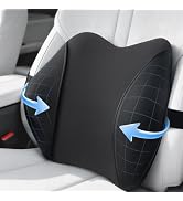 Lumbar Support Pillow for Car Seat – High-Density Memory Foam, Provides Comfort for Long Drivers,...