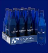 Saratoga Sparkling Water Bottles, 12-Pack - Carbonated Spring Bottled Water with Naturally Occurr...