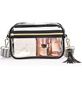 HIGH FIT Clear Crossbody Bag Stadium Approved Clear Purse - Transparent Messenger Bag with Front ...