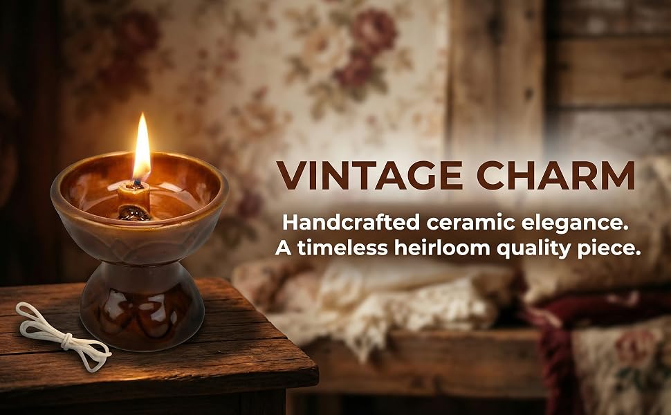 Ceramic Vintage Oil Lamp