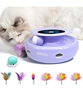 ORSDA Cat Toys, 2-in-1 Interactive Cat Toys for Indoor Cats, Automatic Cat Toy Balls, Mice Toys A...