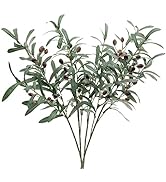 SHACOS 4 PCS 28 inch Artificial Olive Branches for Vases Greenery Olive Stems Faux Tree Branch Tw...