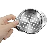 Silver Stainless Steel Food Can Strainer Sieve Metal Tuna Press Filter Canning Lid Colander Oil D...
