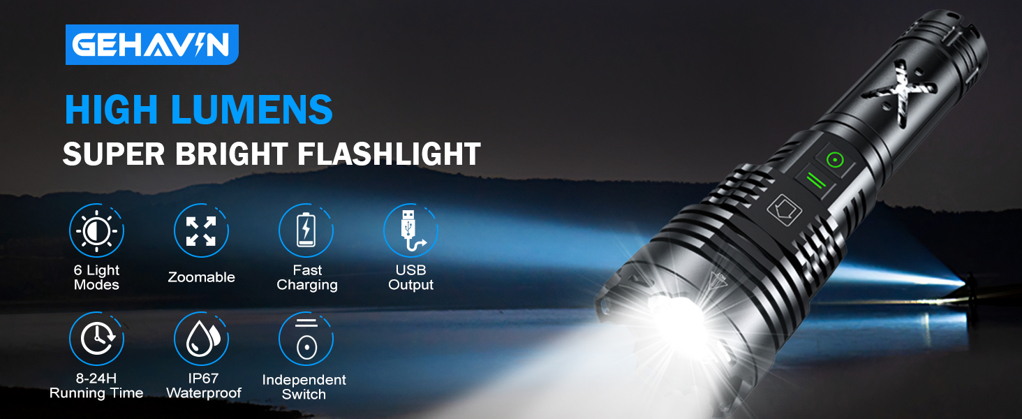 Flashlights 2000000 High Lumens