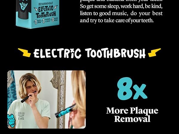 Made by Dentists Sonic X Electric Toothbrush + Replacment Heads- Good Vibes Only