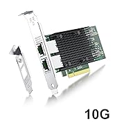 10Gb Dual RJ45 Port PCI-E Network Card NIC Compatible for Intel X540-T2, with Intel X540-AT2 Chip