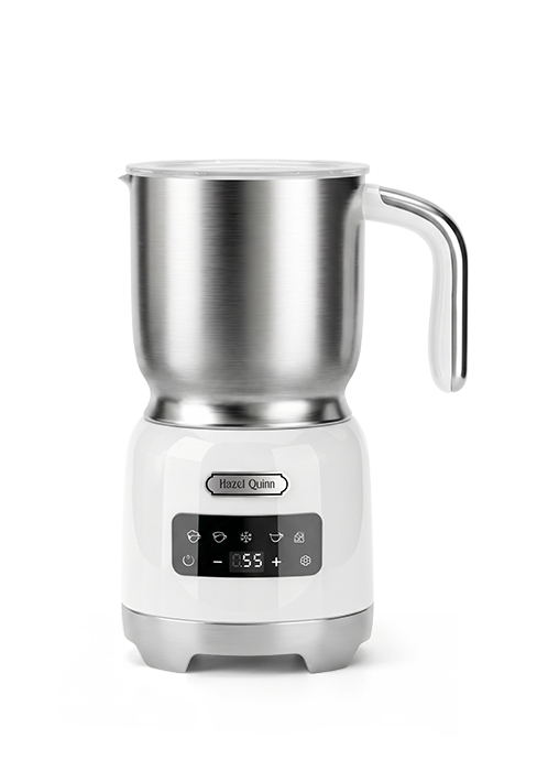 Hazel Quinn Milk Frother and Steamer, Variable Temp and Thickness, Detachable for Dishwasher Safe