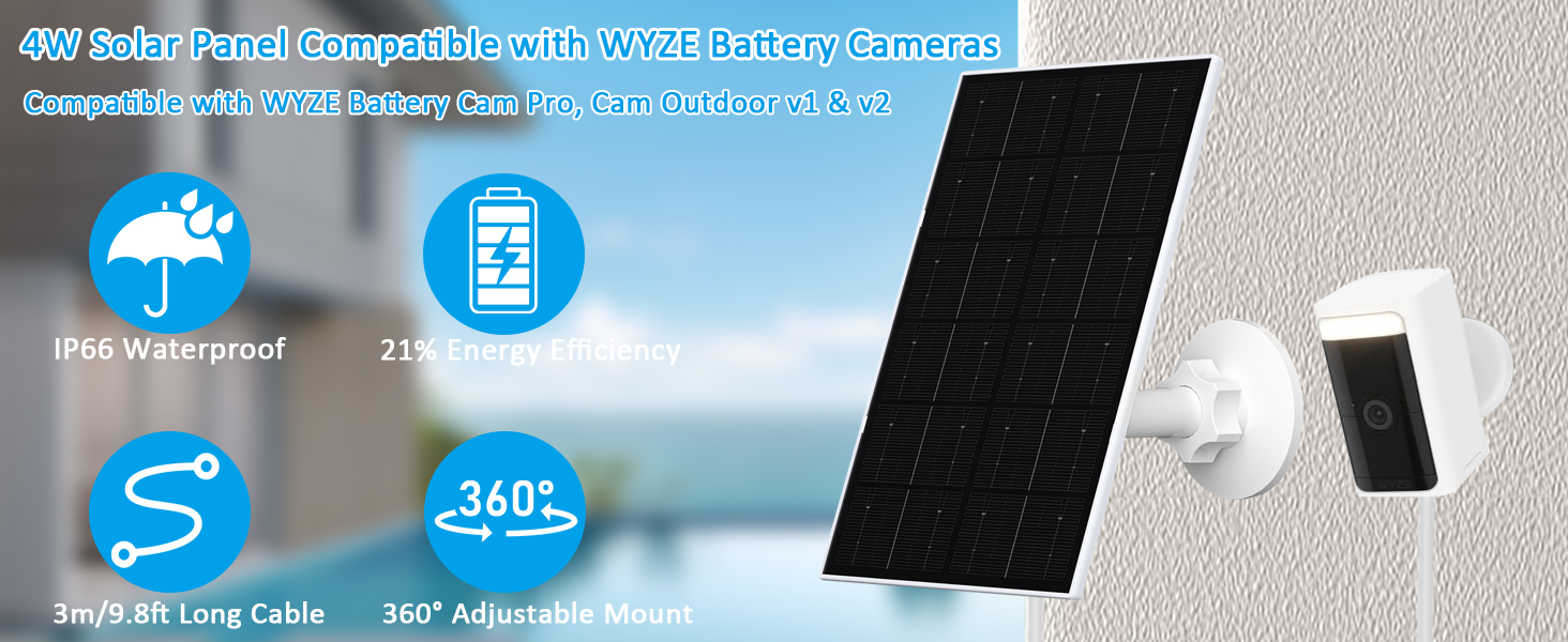 Solar Panel for WYZE Camera